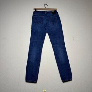 Y2K True Religion Halle Mid Rise Skinny Slim Denim Jean Pant Women 27 Blue MX